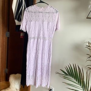 Form fitting lace cocktail dress